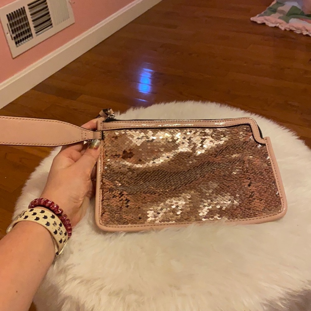 Charming Charlie sequin wristlet